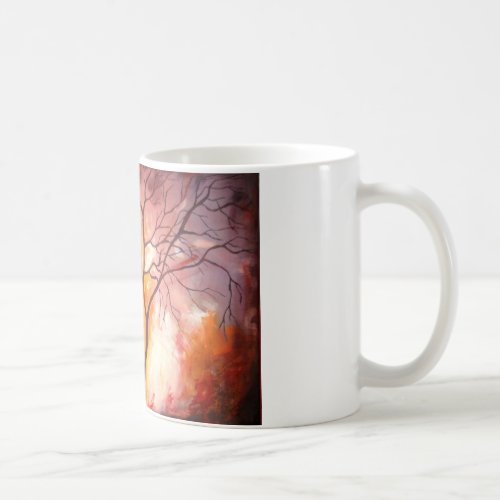 Abstract Tree Canvas Painting Coffee Mug