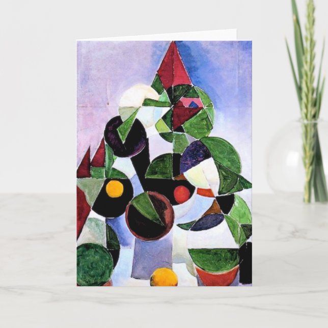 Abstract tree Christmas card full (Front)