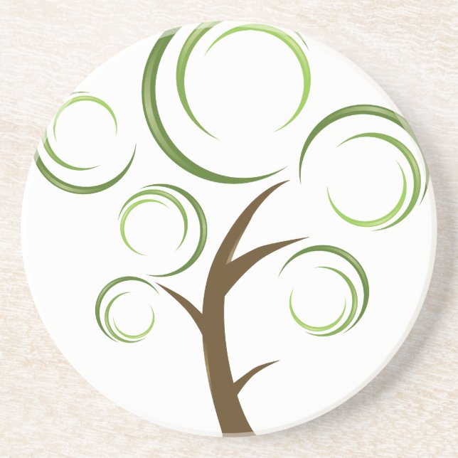 Abstract Tree Drink Coaster (Front)