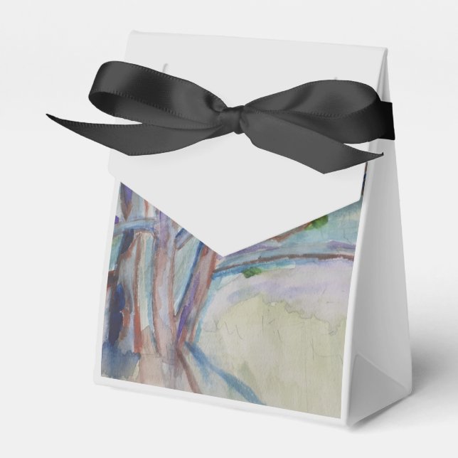 Abstract Tree Favor Boxes (Front Side)