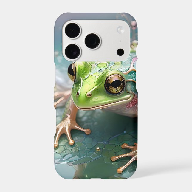 Abstract Tree Frog Fractal Art, Iphone Case (Back)