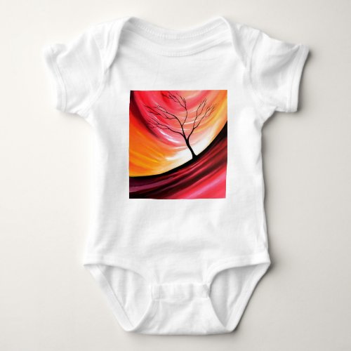 Abstract Tree _ Modern Art Baby Bodysuit