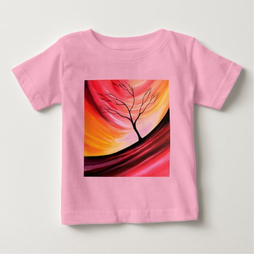 Abstract Tree _ Modern Art Baby T_Shirt