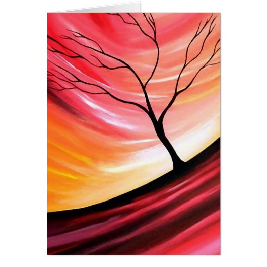 Abstract Tree - Modern Art Cards (Front)
