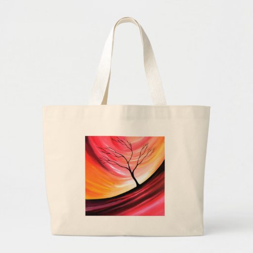 Abstract Tree _ Modern Art Large Tote Bag