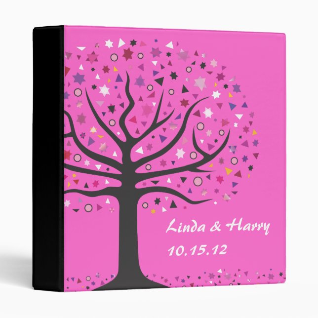 Abstract Tree of Life Photo Memory Book Binder (Front/Spine)