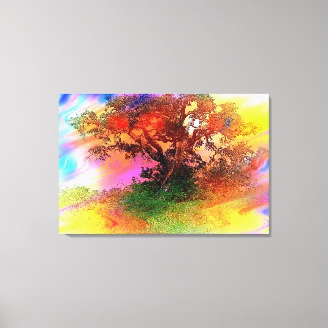 Abstract Tree Painting Artwork-83487- Canvas Print (Front)