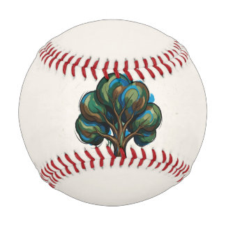 Abstract tree playful art baseball