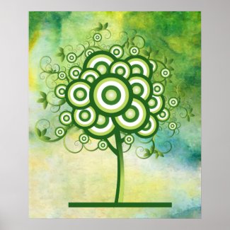 Abstract Tree Poster