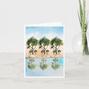 Abstract Tree Reflections Landscape Note Card