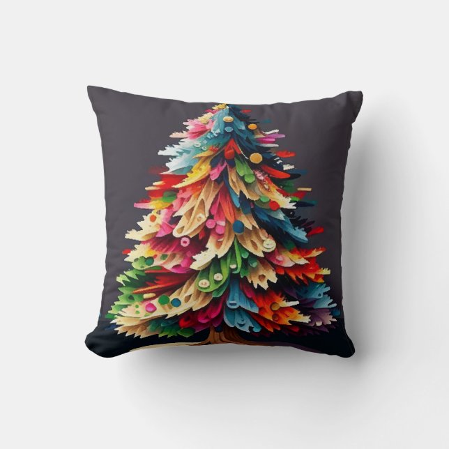 Abstract Tree  Throw Pillow (Front)