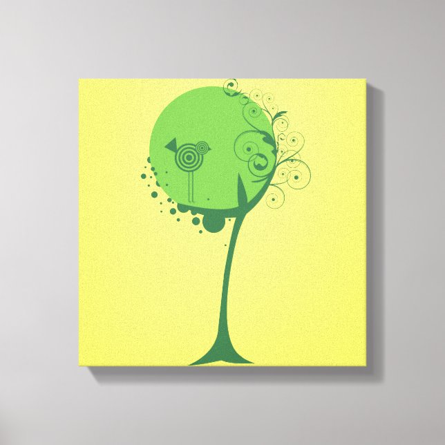 Abstract Tree Wrapped Canvas Print (Front)