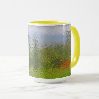 Abstract Trees And Hillside Mug