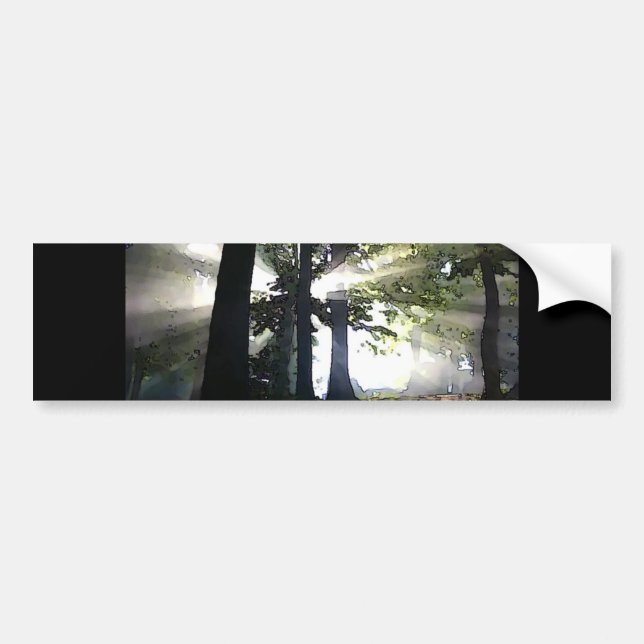 Abstract Trees Bumper Sticker (Front)