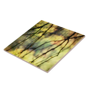 Abstract Trees Ceramic Tile