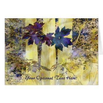 Abstract Trees & Leaves Custom Card by profilesincolor at Zazzle