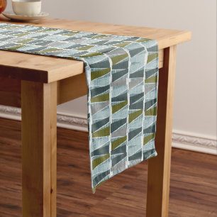 Abstract trees long table runner