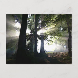 Abstract Trees Postcard