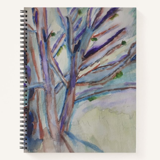 Abstract Trees Spiral Notebook (Front)