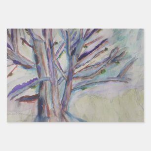 Abstract Trees Wrapping Paper Sheets