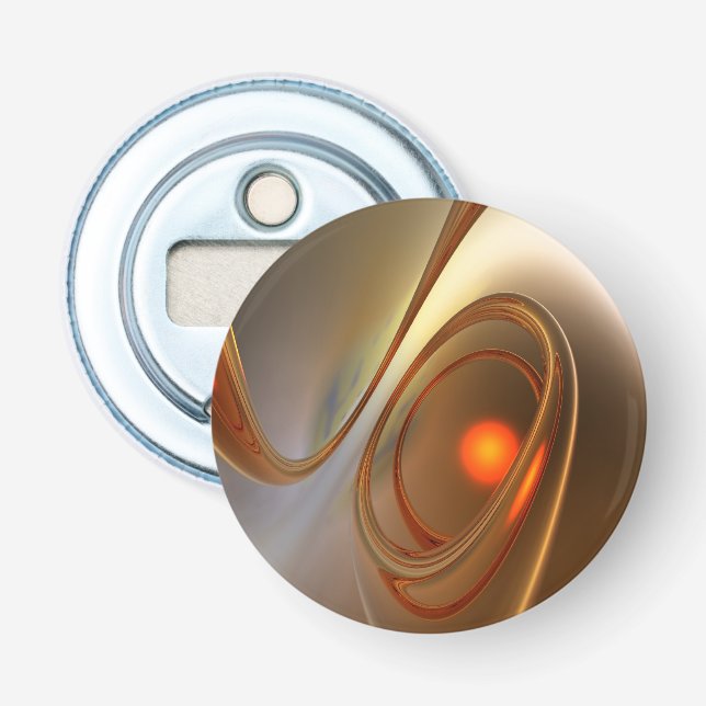 Abstract trendy and elegant 3d Design Bottle Opener (Front)