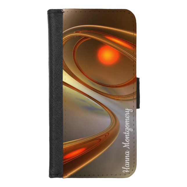 Abstract trendy and elegant 3d Design iPhone Wallet Case (Front)