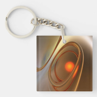 Abstract trendy and elegant 3d Design Keychain