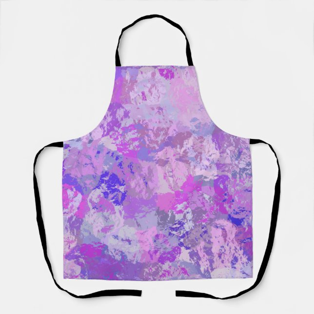 Abstract Trendy Camo Pink Purple Blue Apron (Front)
