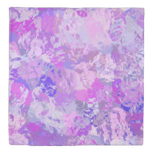 Abstract Trendy Camo Pink Purple Blue Duvet Cover