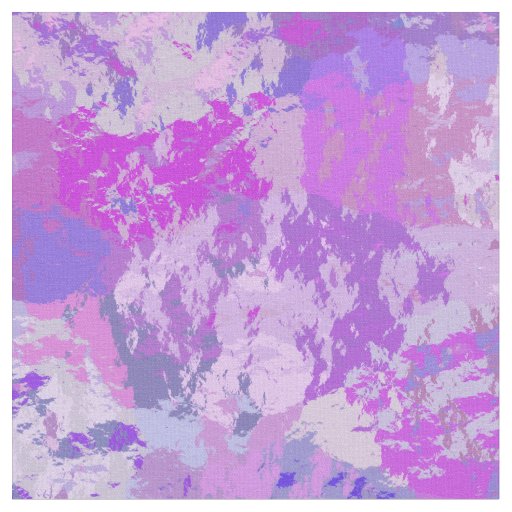 Abstract Trendy Camo Pink Purple Blue Fabric