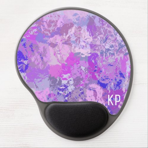 Abstract Trendy Camo Pink Purple Blue Gel Mouse Pad