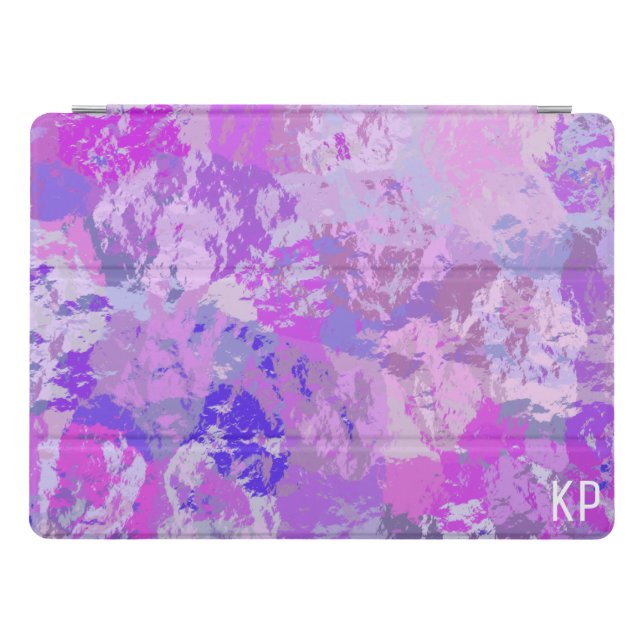Abstract Trendy Camo Pink Purple Blue iPad Pro Cover (Horizontal)