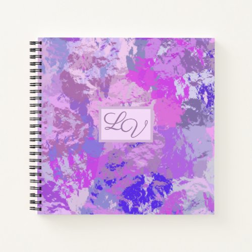 Abstract Trendy Camo Pink Purple Blue Notebook