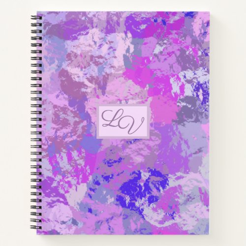 Abstract Trendy Camo Pink Purple Blue Notebook