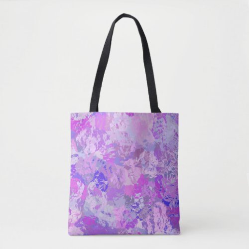 Abstract Trendy Camo Pink Purple Blue Tote Bag