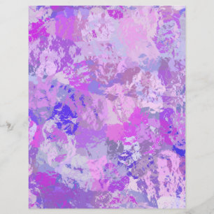 Abstract Trendy Camo Pink Purple Scrapbook Paper