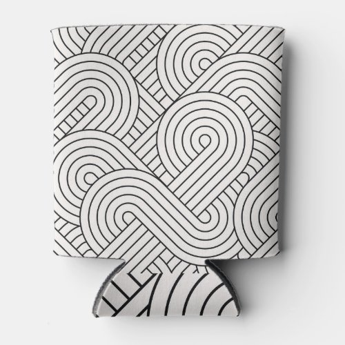 Abstract Trendy Colorful Circles Seamless Can Cooler
