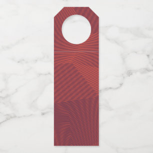 Abstract, trendy, modern geometric graphic art bottle hanger tag