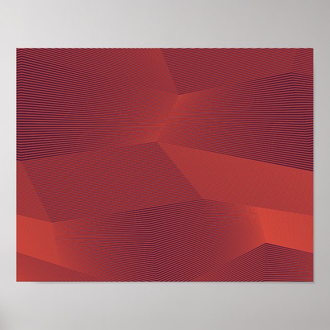 Abstract, trendy, modern geometric graphic art poster (Front)