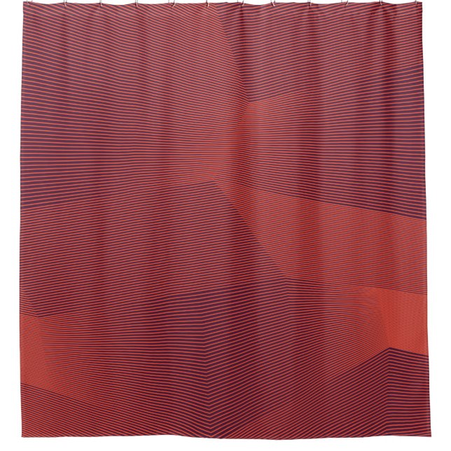 Abstract, trendy, modern geometric graphic art shower curtain (Front)