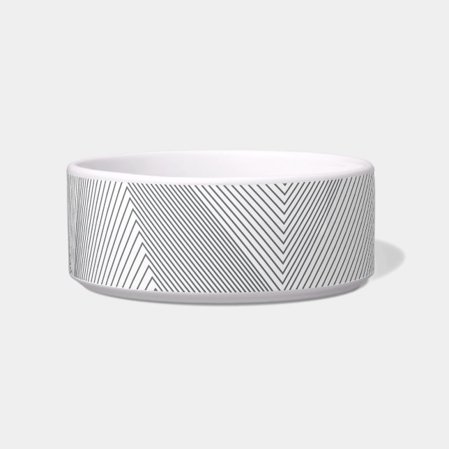 Abstract, trendy, modern, simple line pattern bowl (Front)