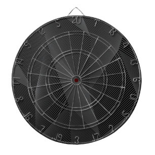 Abstract, trendy, modern, simple line pattern dart board