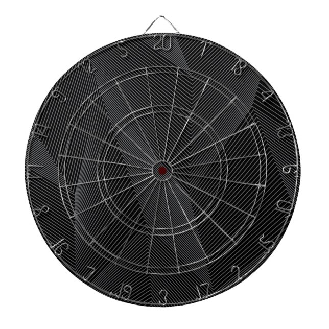 Abstract, trendy, modern, simple line pattern dart board (Front)