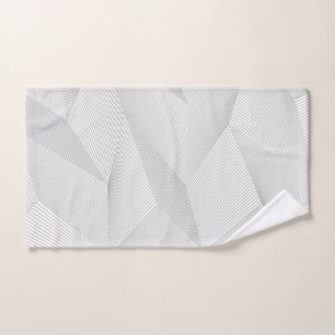 Abstract, trendy, modern, simple line pattern hand towel