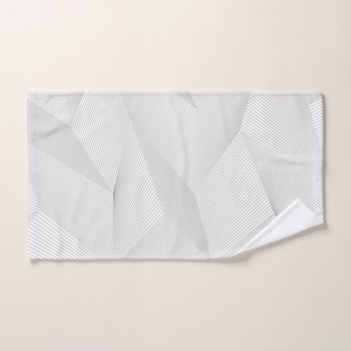 Abstract trendy modern simple line pattern hand towel 
