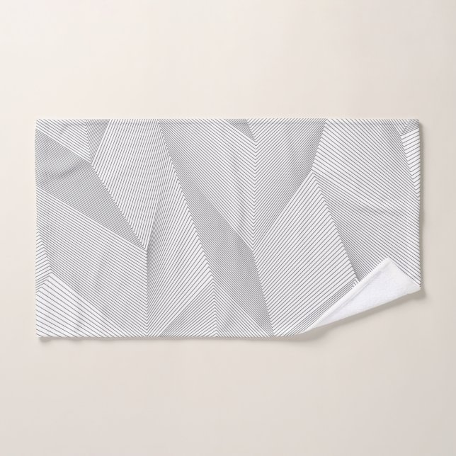 Abstract, trendy, modern, simple line pattern hand towel  (Hand Towel)