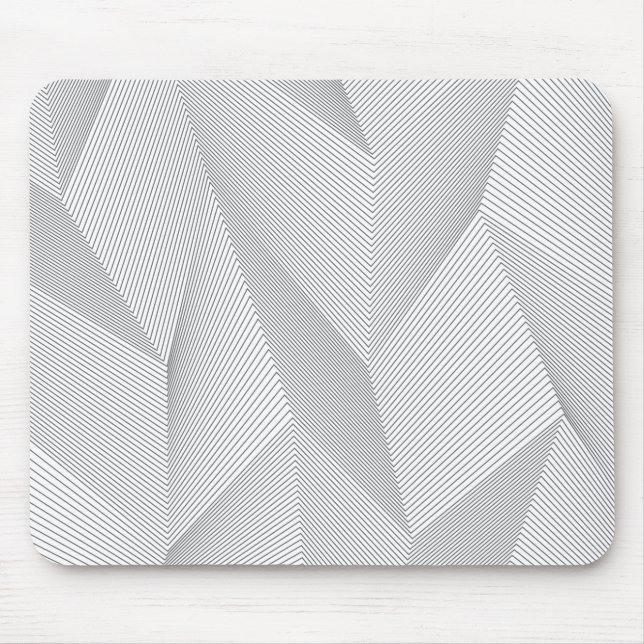 Abstract, trendy, modern, simple line pattern mouse pad (Front)