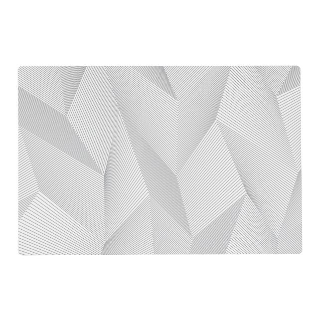 Abstract, trendy, modern, simple line pattern placemat (Back)