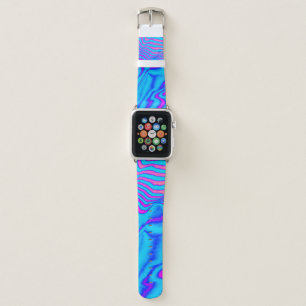 Abstract trendy neon colored psychedelic fluoresce apple watch band