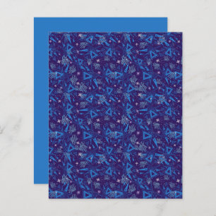 Abstract Triangle Blue Aqua Ice Crystals Scrapbook